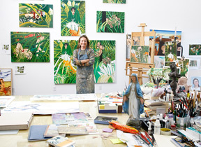 Pamela Joseph in the studio