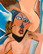 La Demoiselle with Red Lips