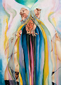 Gray Line with Black, Blue and Yellow, after O'Keefe