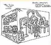 Sketch: Headless Woman Scrim Tent