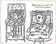 Sketch: Head in a Suitcase